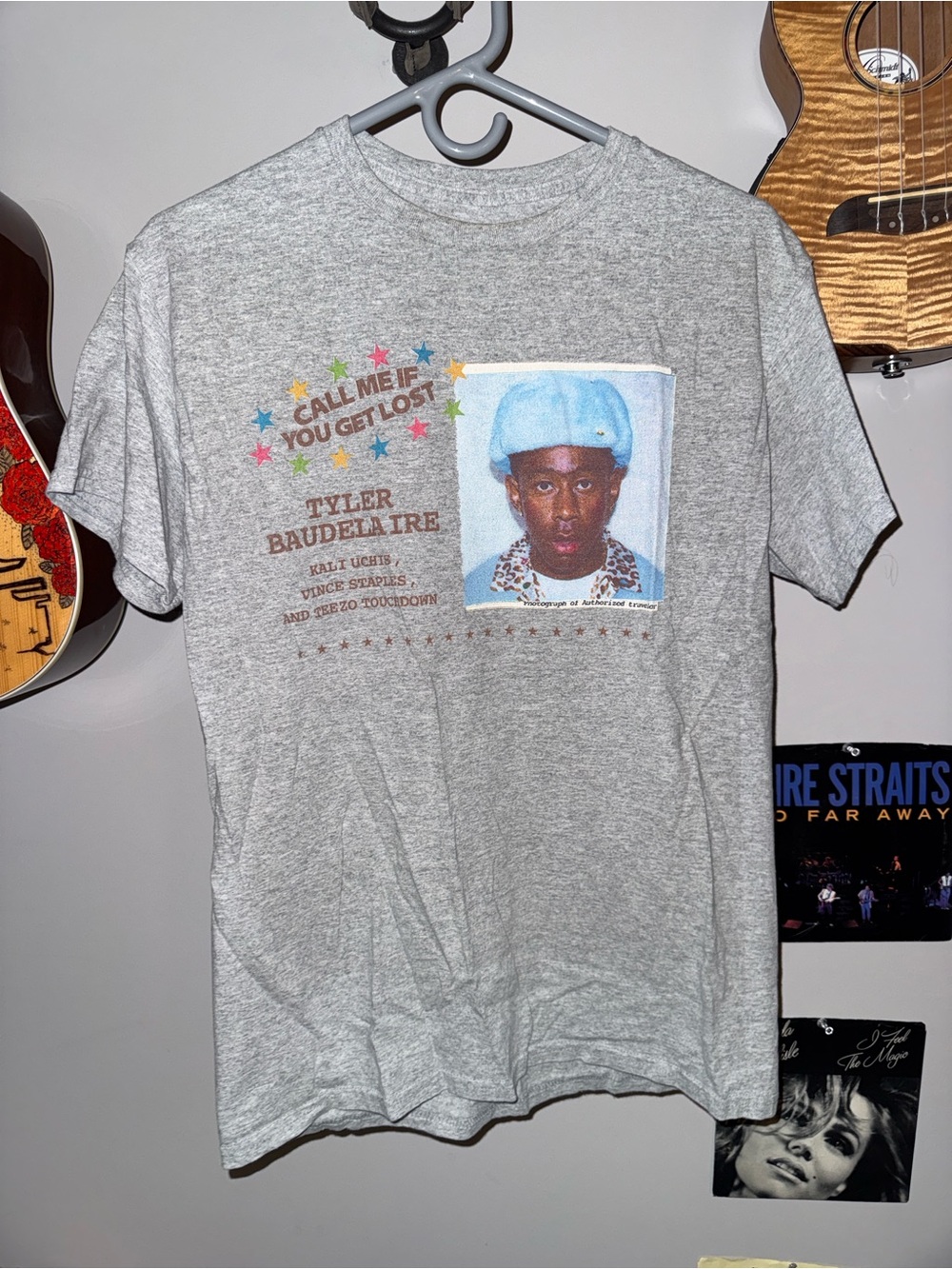 Tyler Baudelaire Graphic Tee - Gray with Colorful Print